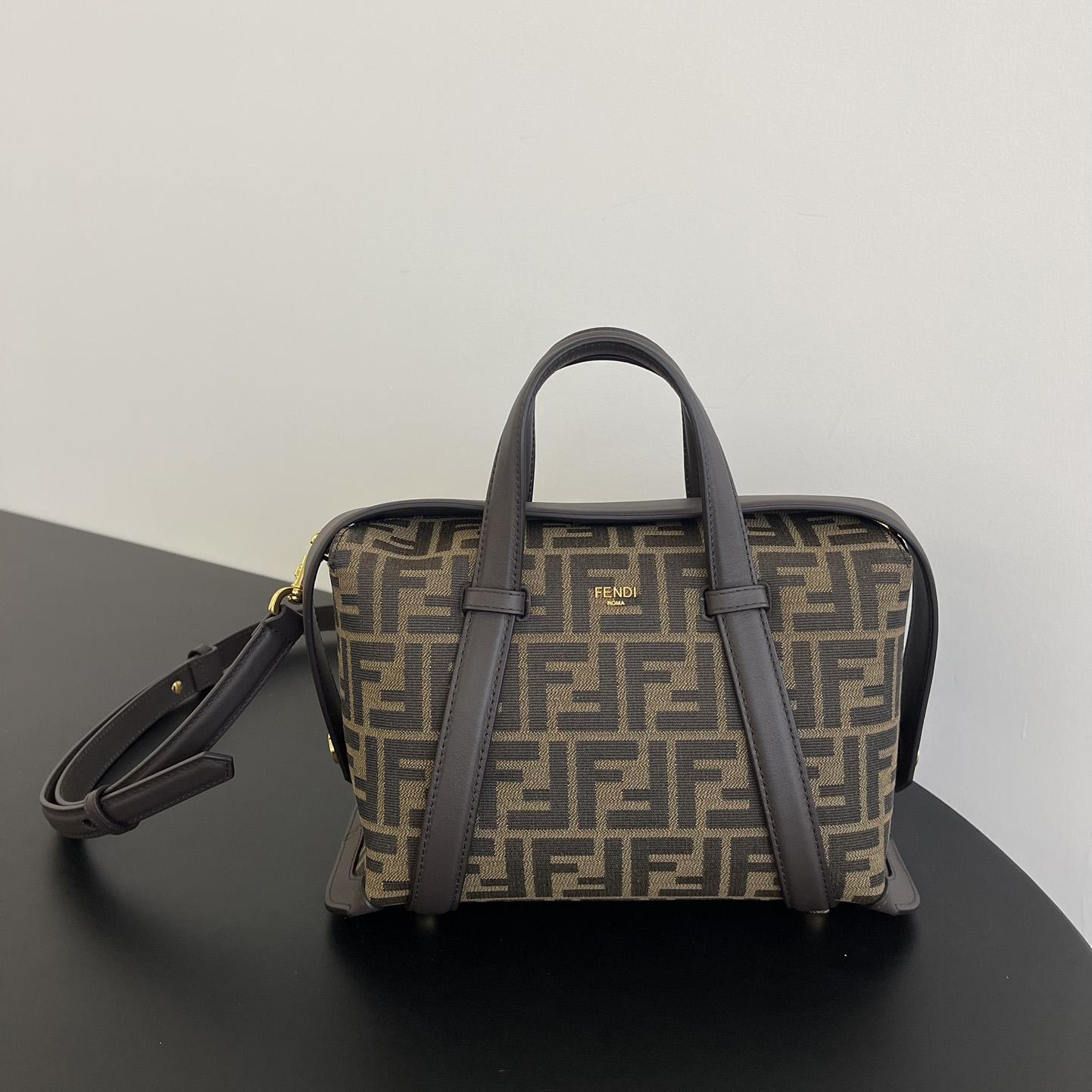 Fendi Boston 365 Brown FF jacquard fabric bag - PerfectKickZ