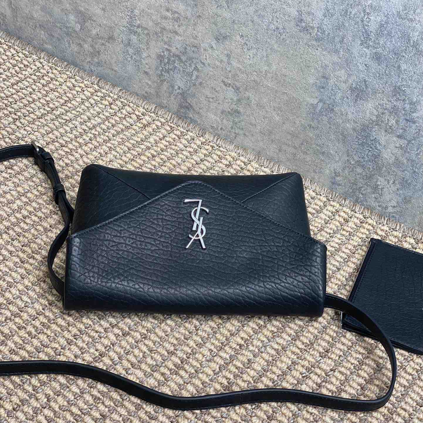 Saint Laurent Cassandre Envelope Messenger In Lambskin - PerfectKickZ