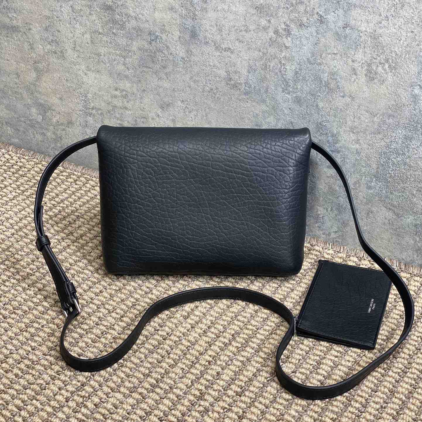 Saint Laurent Cassandre Envelope Messenger In Lambskin - PerfectKickZ