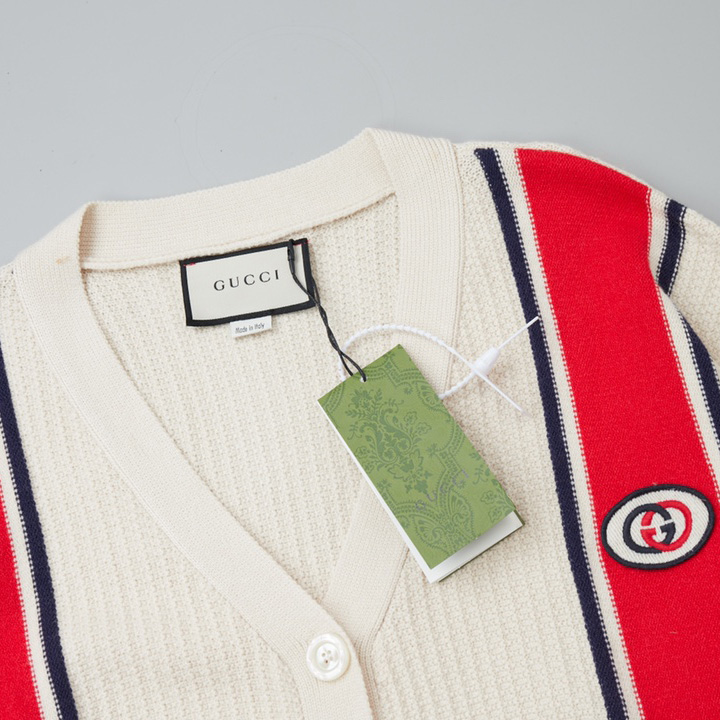 Gucci Knit Cotton Cardigan With Patch - PerfectKickZ