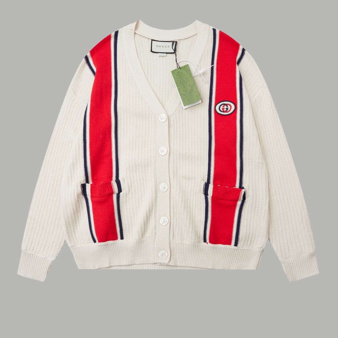 Gucci Knit Cotton Cardigan With Patch - PerfectKickZ