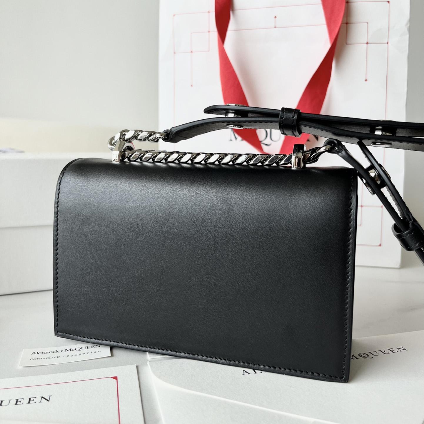 Alexander McQueen The Biker Mini Jewelled Satchel 'Black' (18*12*6cm) - PerfectKickZ