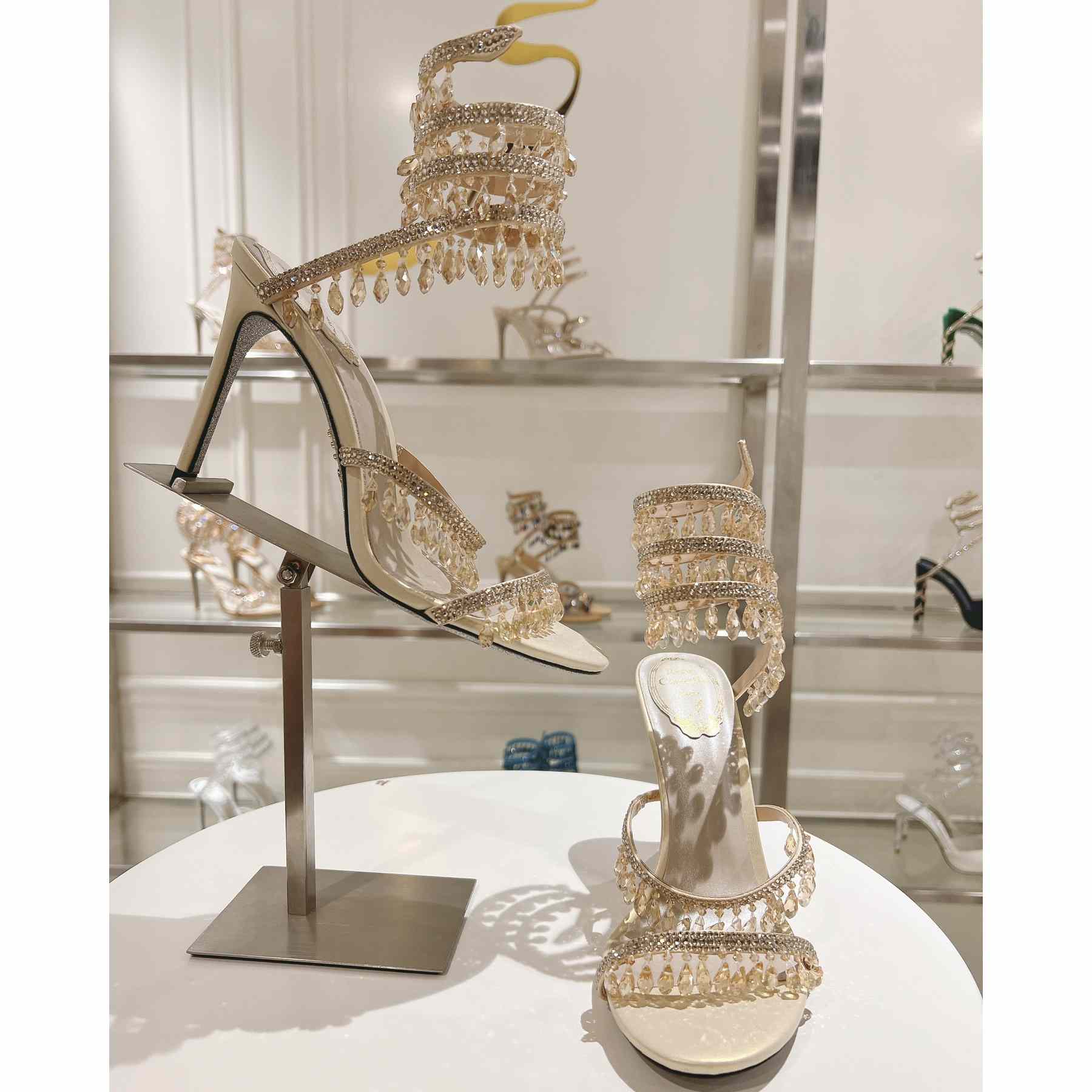 Rene Caovilla Natural Chandelier Sandals - PerfectKickZ