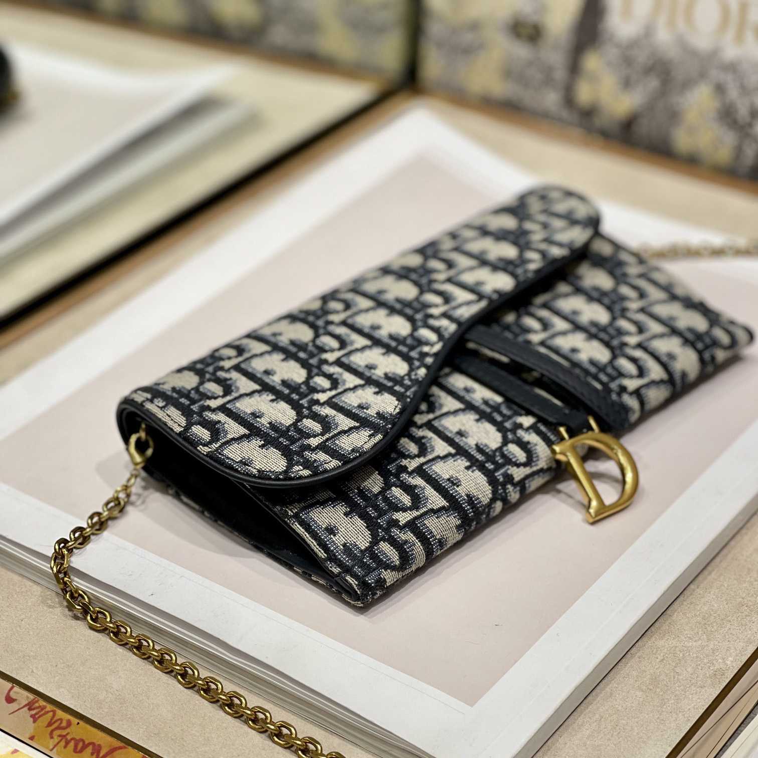 Dior Saddle Pouch With Chain - PerfectKickZ