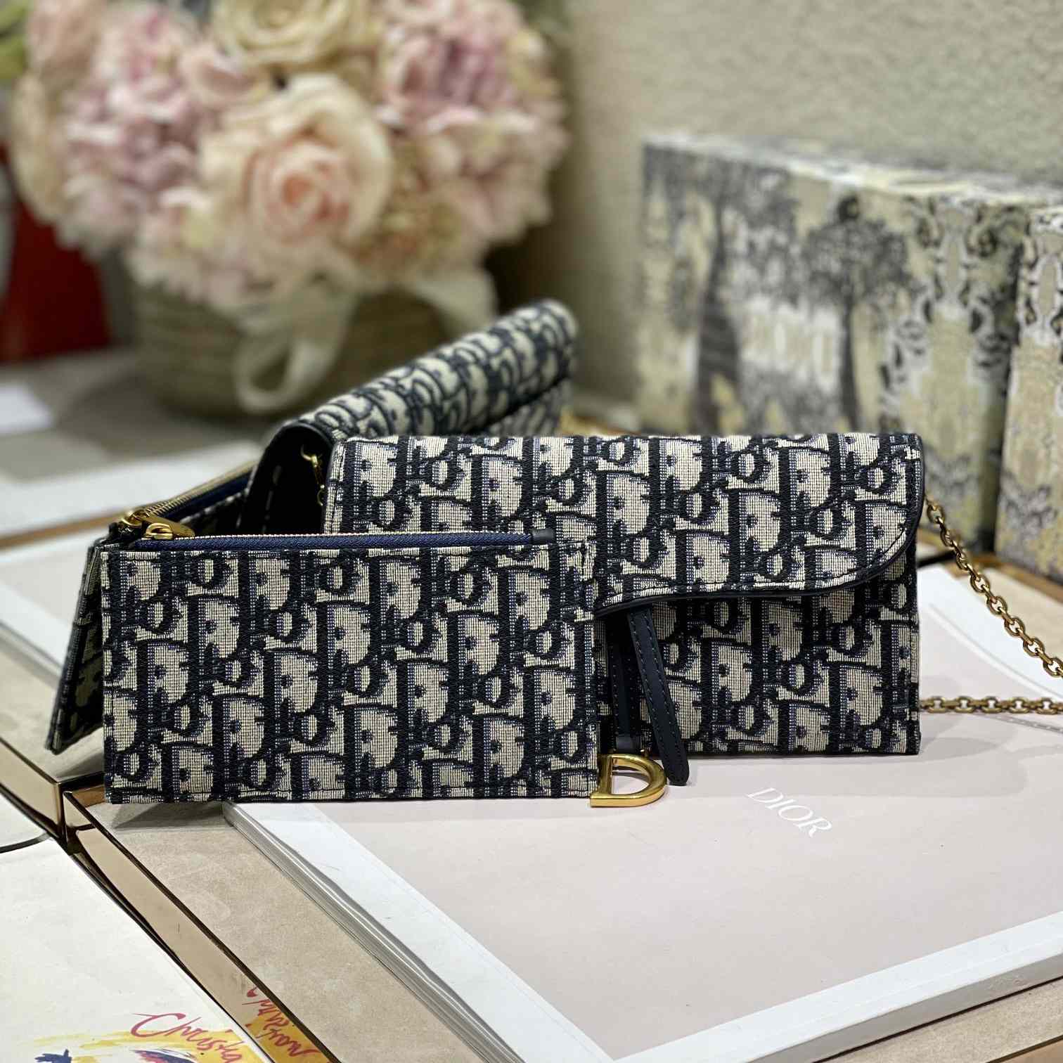Dior Saddle Pouch With Chain - 