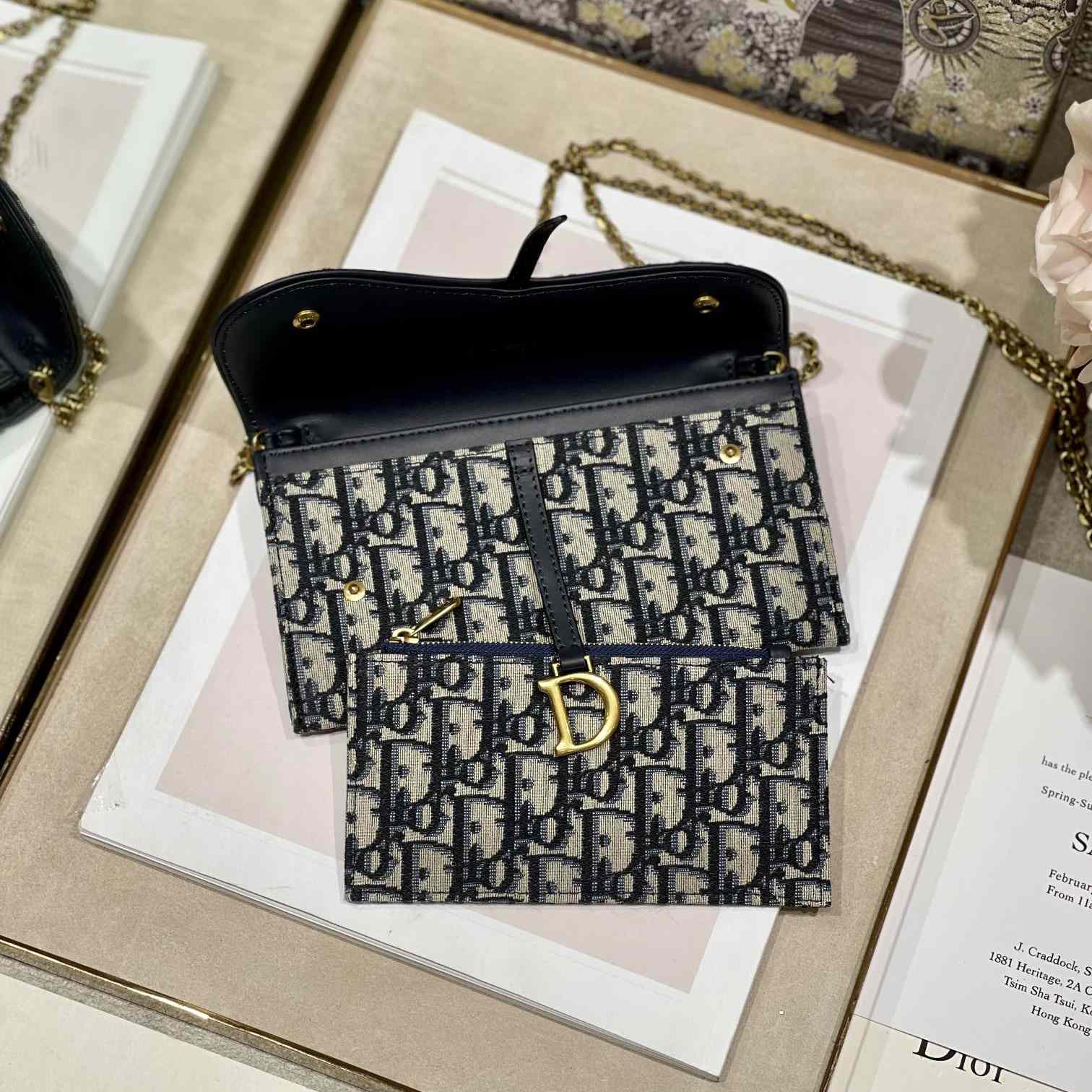 Dior Saddle Pouch With Chain - 