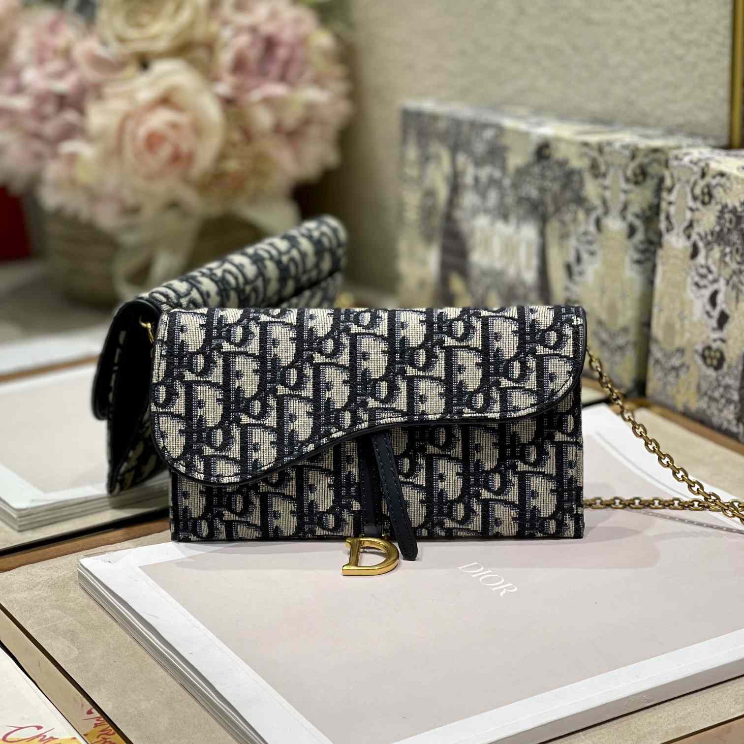 Dior Saddle Pouch With Chain - PerfectKickZ