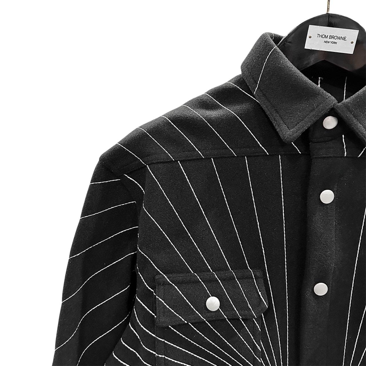 Rick Owens Oversized Outershirt Boiled Wool Radiance - PerfectKickZ