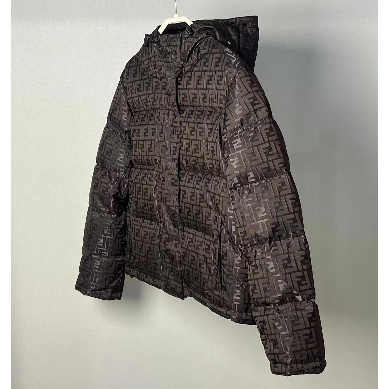 Fendi Brown Tech Fabric Down Jacket - PerfectKickZ