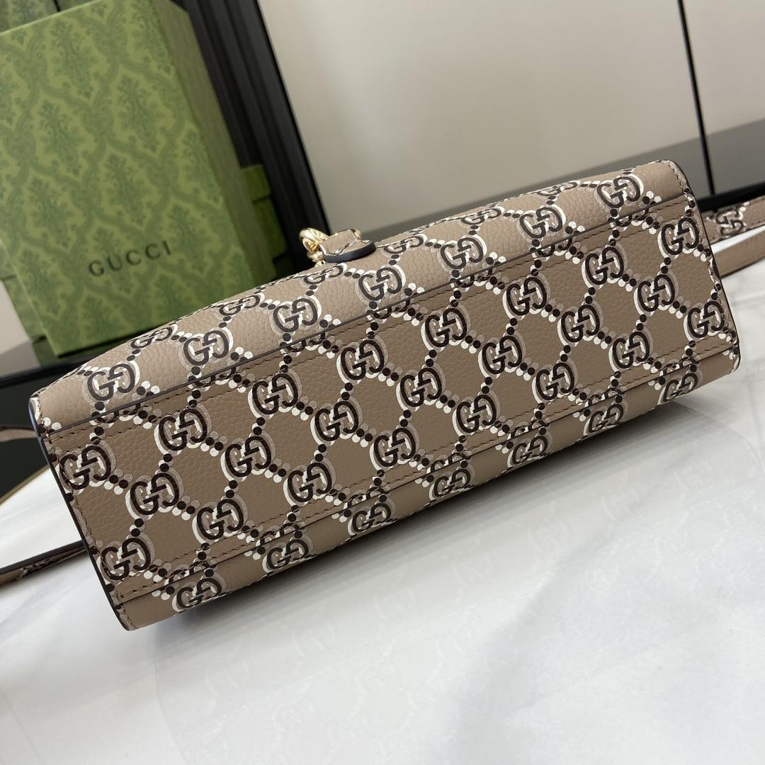 Gucci Small Tote Bag With GG Shadow  - PerfectKickZ
