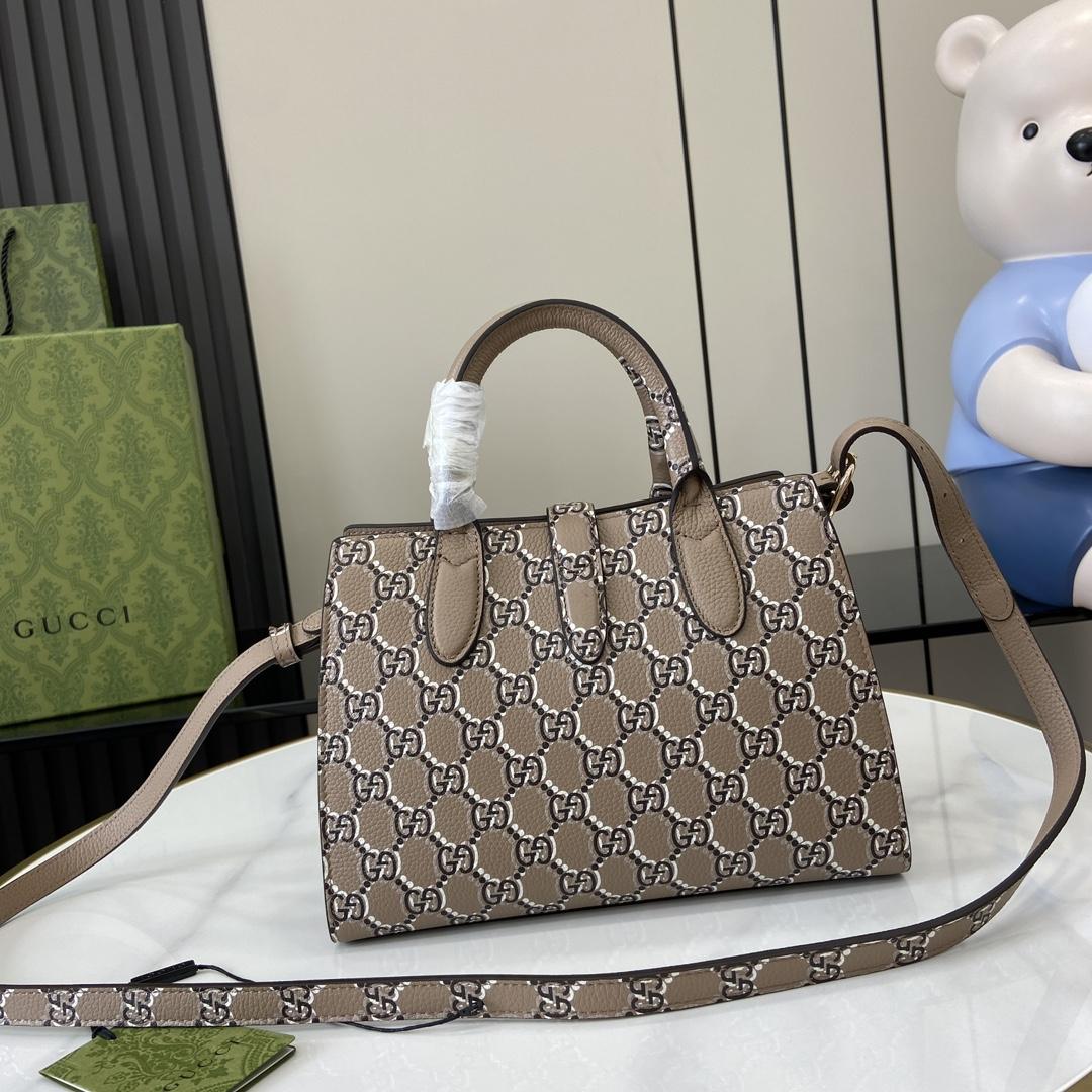 Gucci Small Tote Bag With GG Shadow  - PerfectKickZ