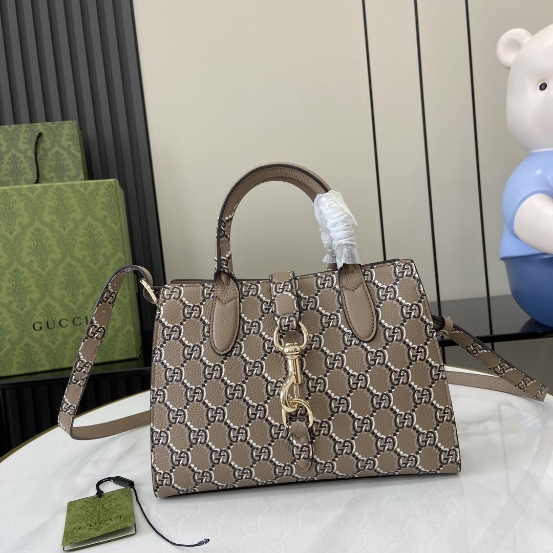 Gucci Small Tote Bag With GG Shadow  - PerfectKickZ