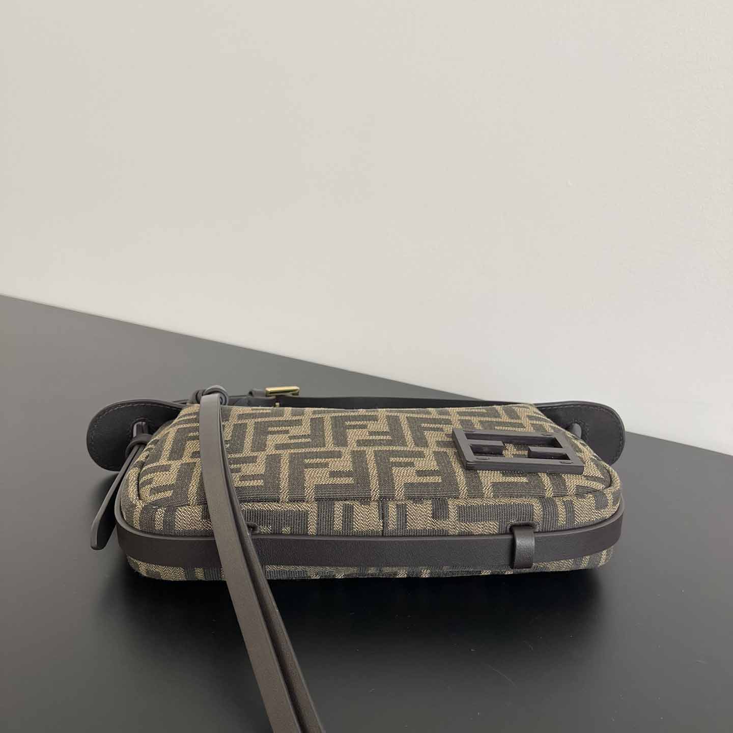 Fendi Simply Fendi Mini Brown FF Jacquard Fabric Mini Bag - PerfectKickZ