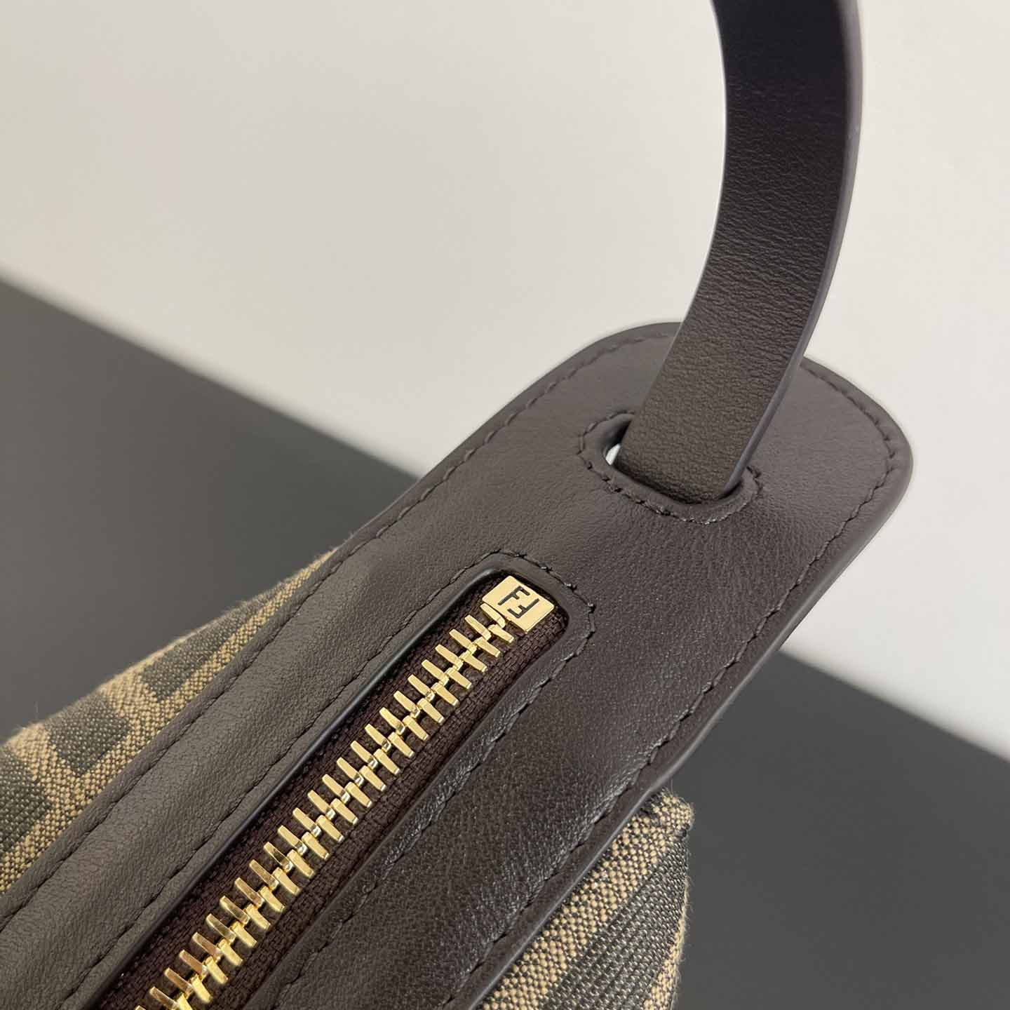 Fendi Simply Fendi Mini Brown FF Jacquard Fabric Mini Bag - PerfectKickZ