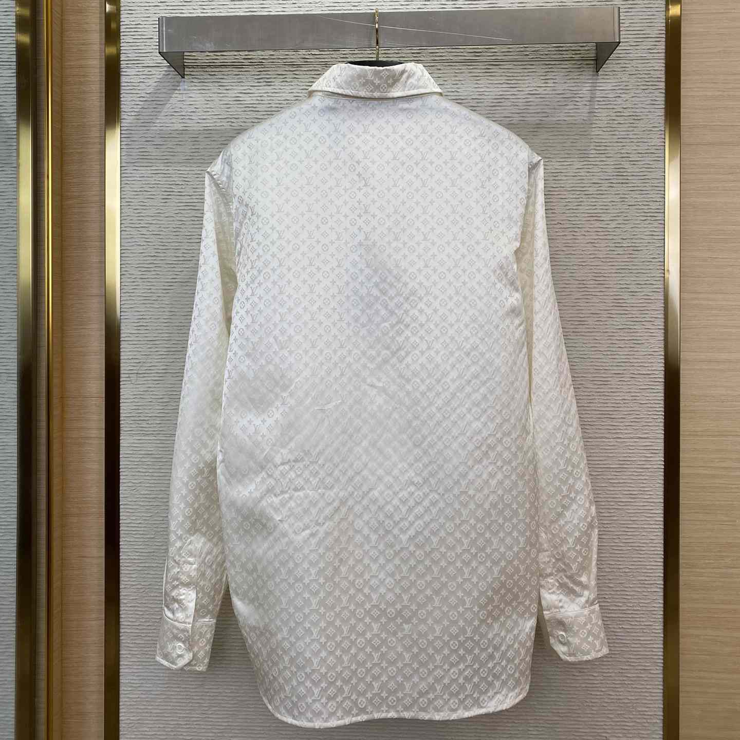 Louis Vuitton Monogram Long-Sleeved Silk Shirt - 