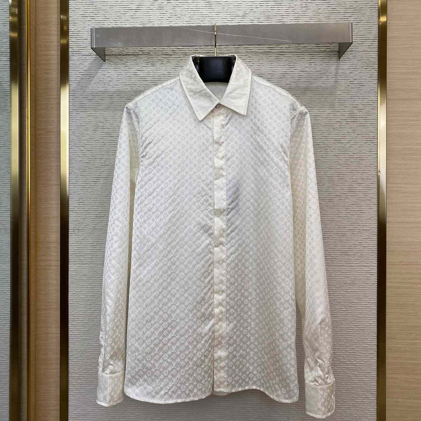 Louis Vuitton Monogram Long-Sleeved Silk Shirt - PerfectKickZ