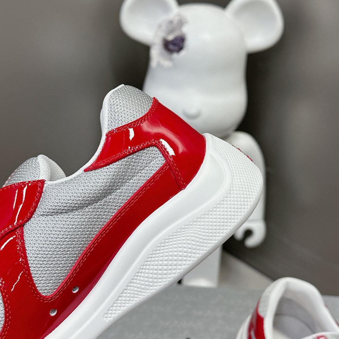 Prada Patent Leather And Technical Fabric Prada America's Cup Sneakers - PerfectKickZ