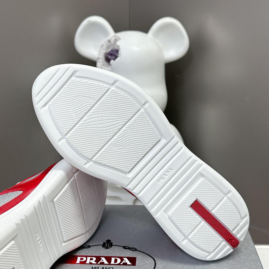 Prada Patent Leather And Technical Fabric Prada America's Cup Sneakers - PerfectKickZ