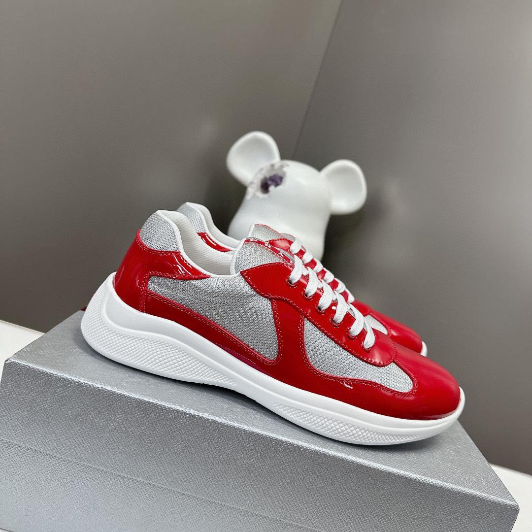 Prada Patent Leather And Technical Fabric Prada America's Cup Sneakers - PerfectKickZ