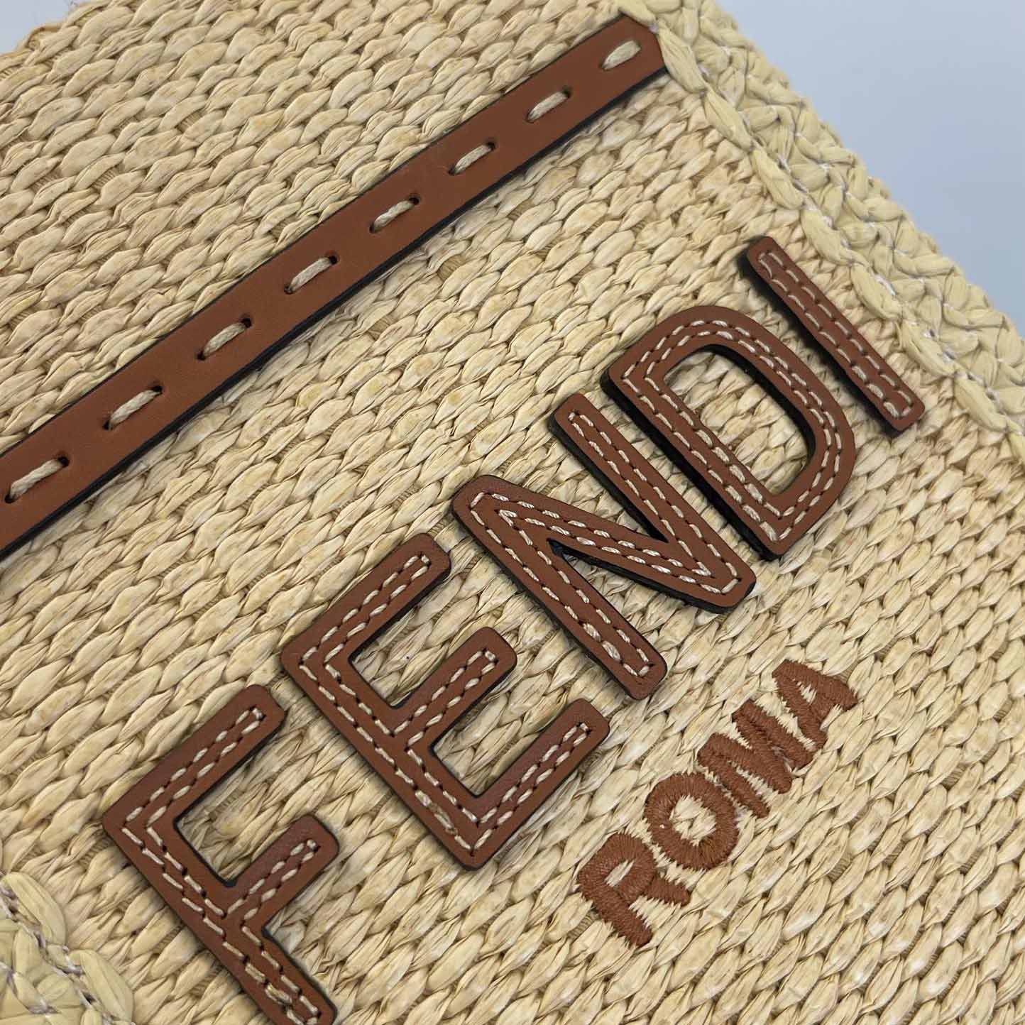 Fendi Mini Sunshine Shopper Beige Cotton Fiber Mini-bag - PerfectKickZ