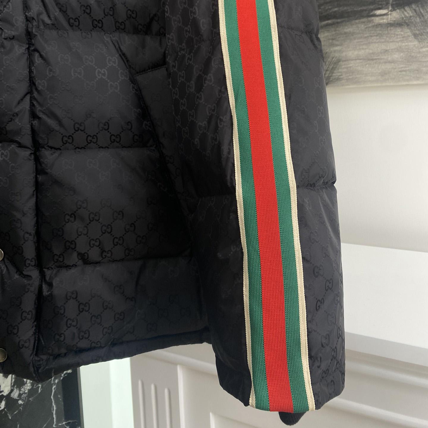 Gucci GG Nylon Jacquard Jacket With Web - PerfectKickZ