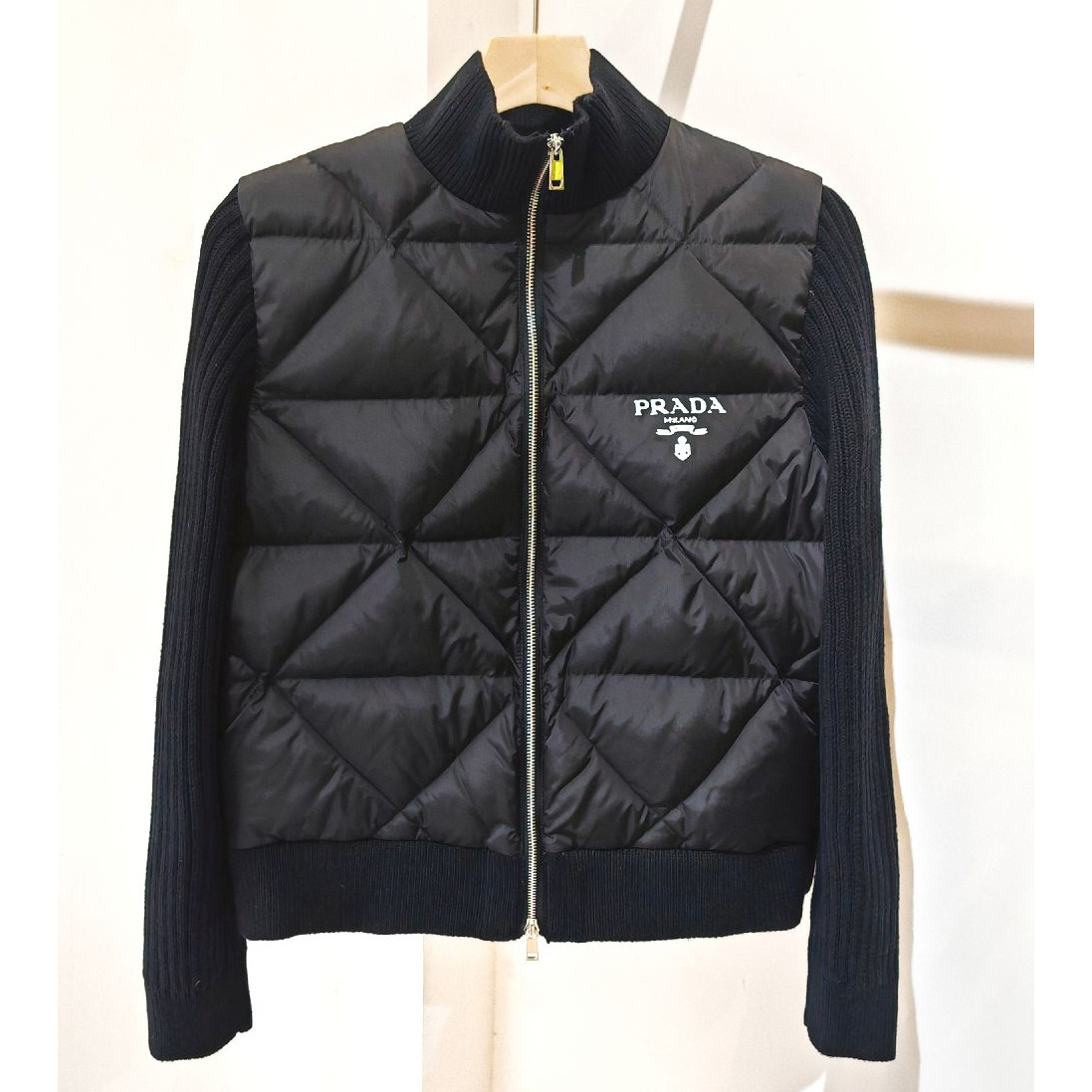 Prada Quilted Re-Nylon And Cashmere Jacket - PerfectKickZ
