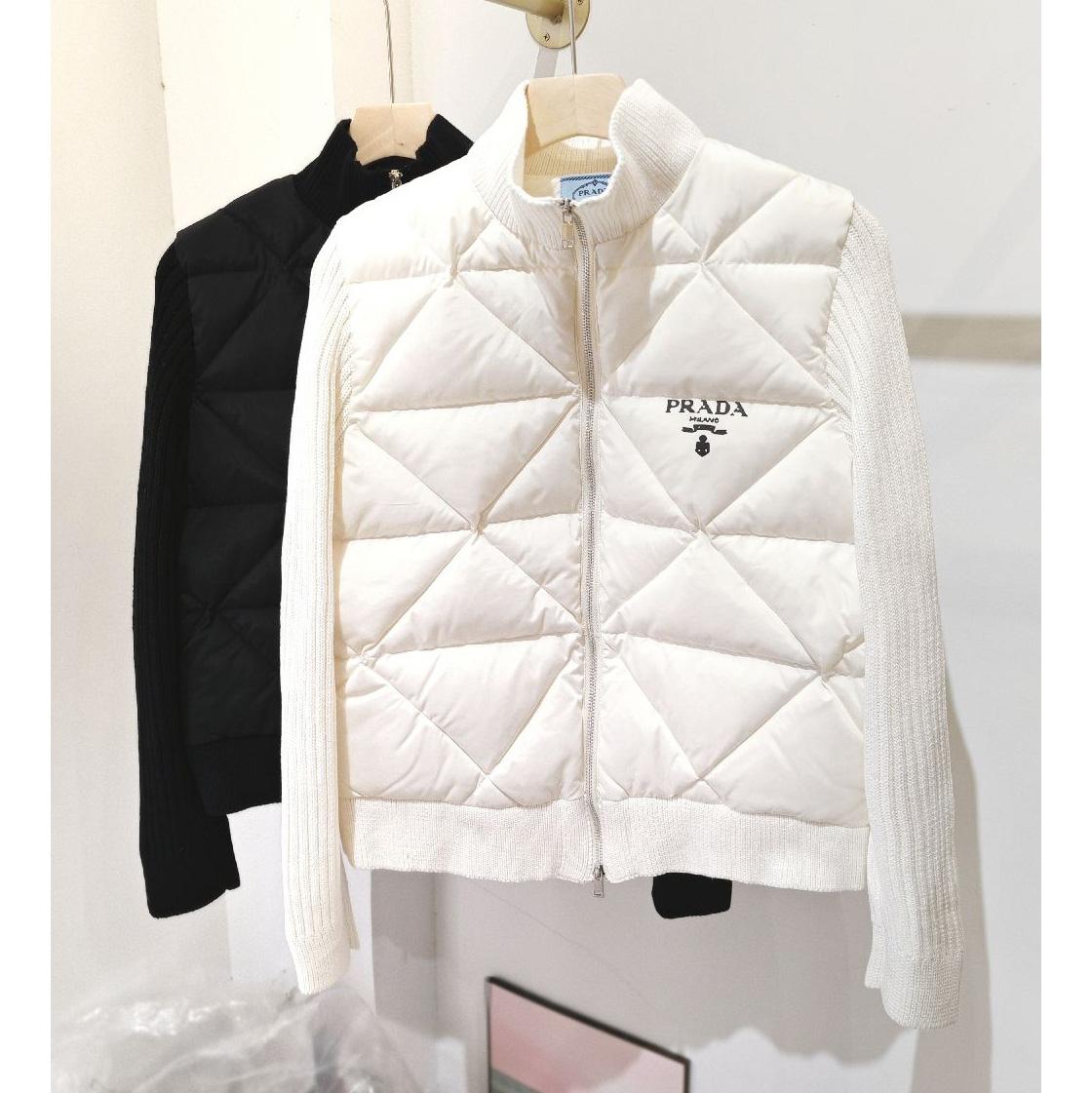 Prada Quilted Re-Nylon And Cashmere Jacket - PerfectKickZ