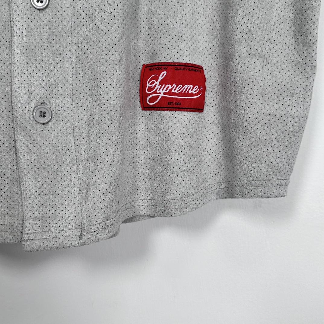 Supreme Ultrasuede Mesh Baseball Jersey - PerfectKickZ