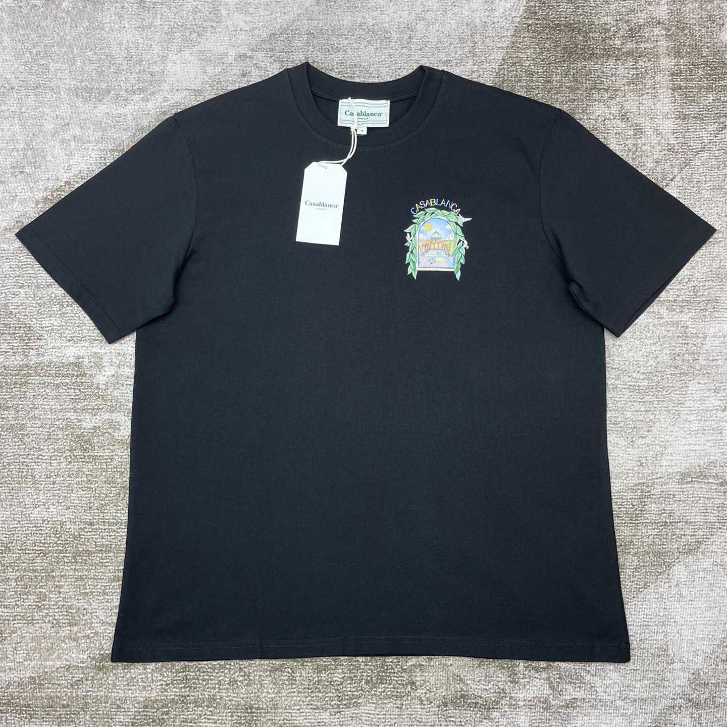 Casablanca  Black 'Casablanca Avenida' T-Shirt   C890 - PerfectKickZ