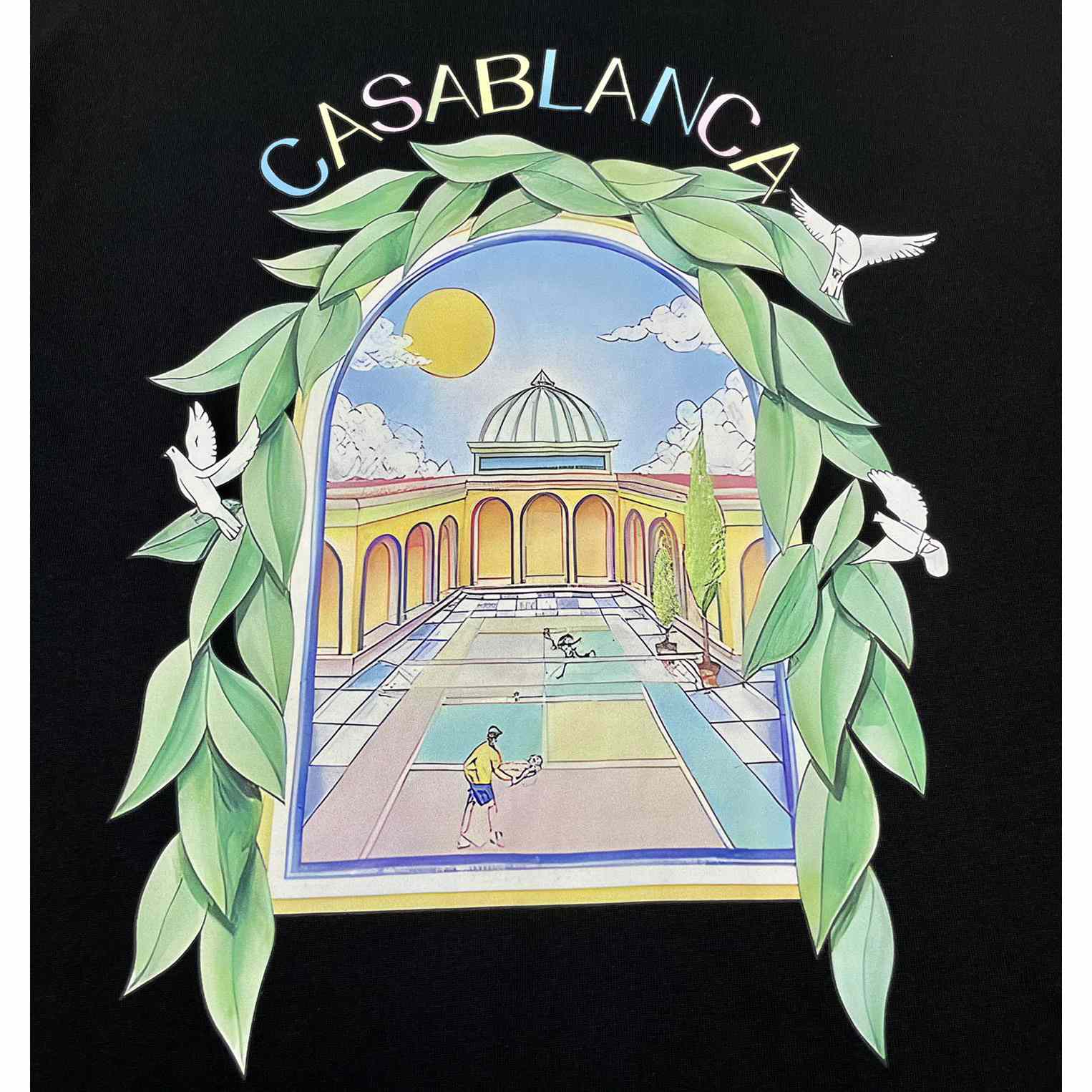 Casablanca  Black 'Casablanca Avenida' T-Shirt   C890 - PerfectKickZ