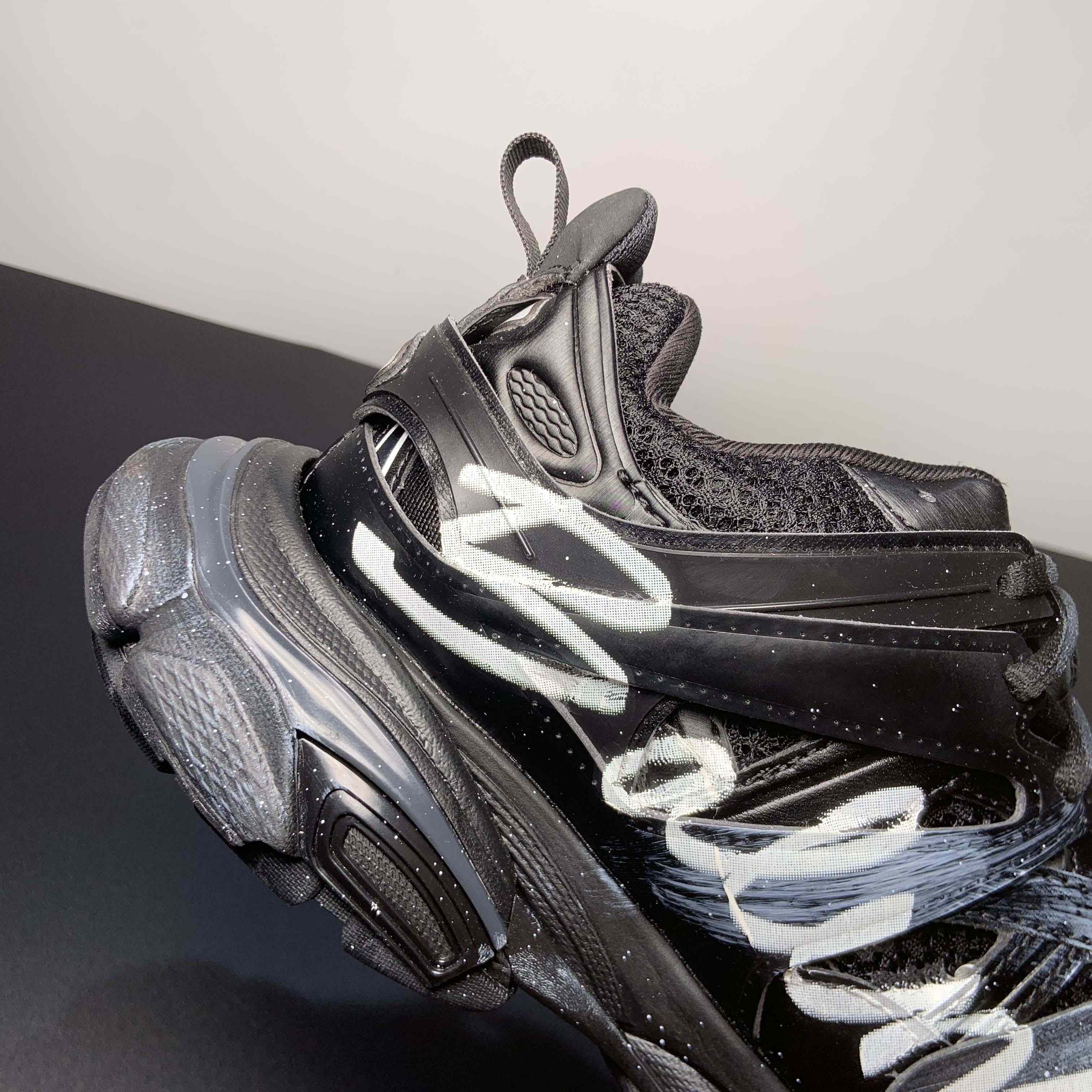 Balenciaga Track Signature Sneaker in black - PerfectKickZ