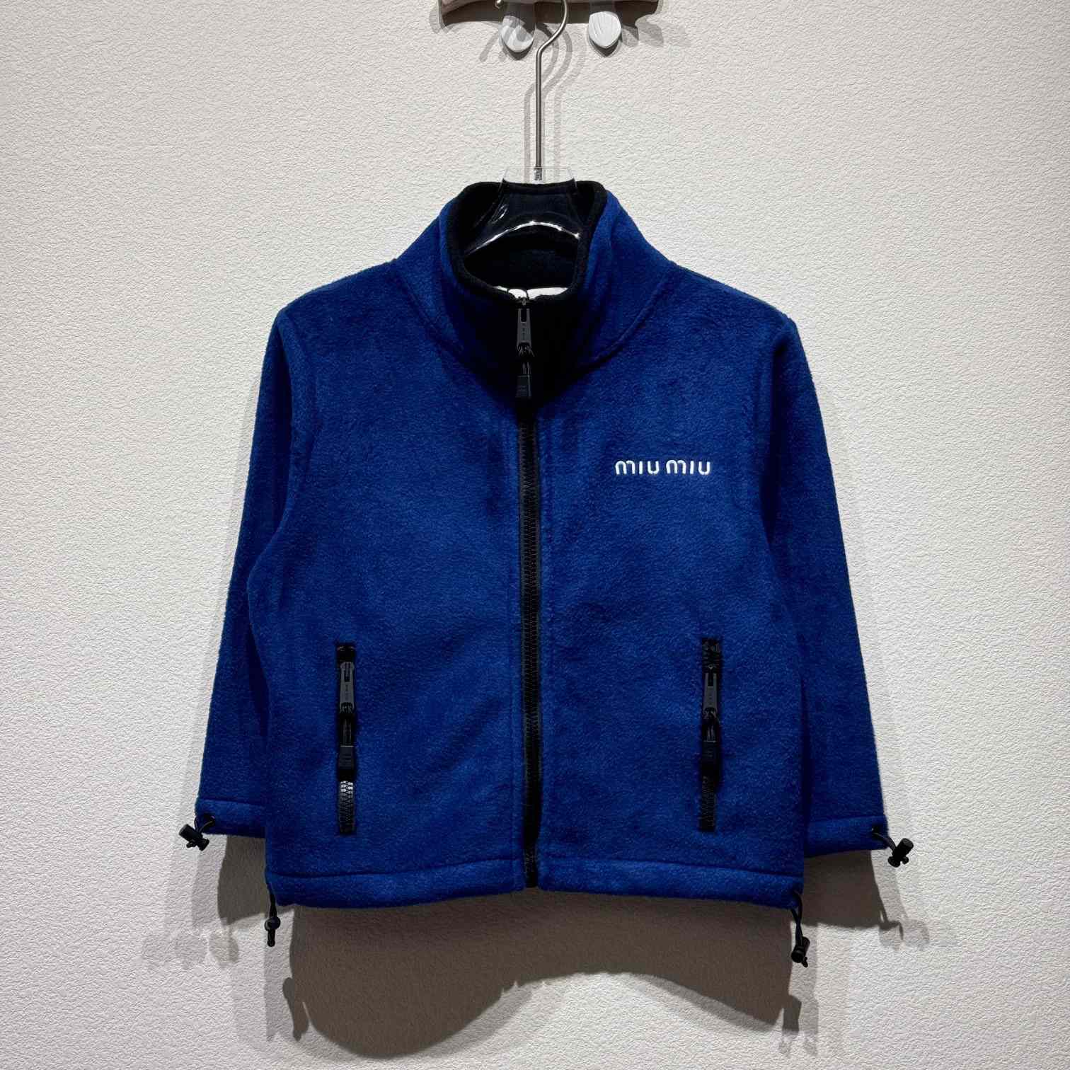 Miu Miu Logo-embroidered Fleece Sweatshirt - PerfectKickZ