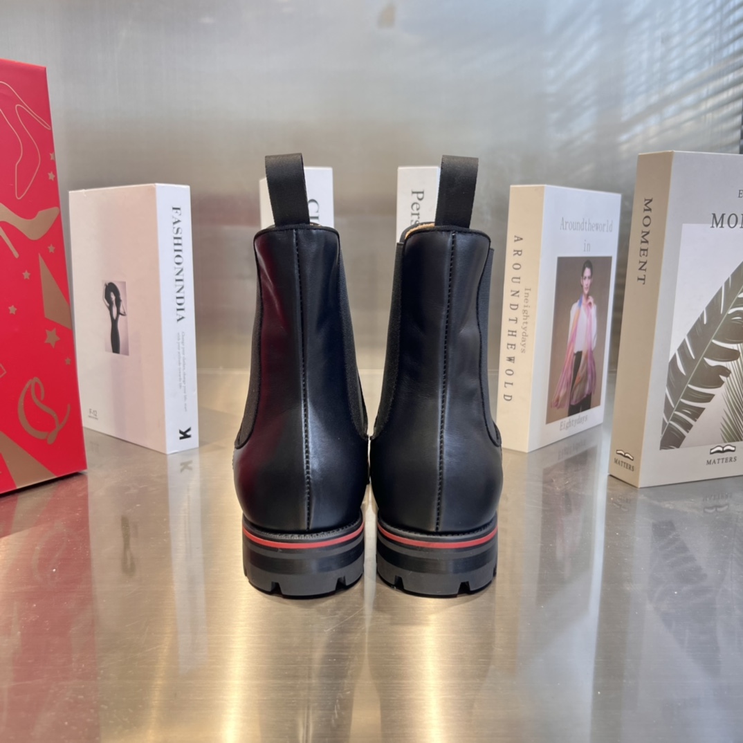 Christian Louboutin Leather Ankle Boots - PerfectKickZ
