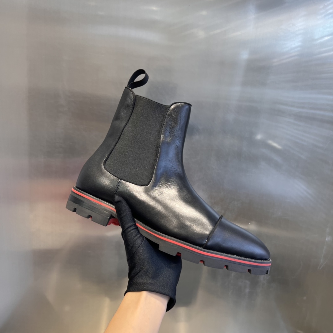 Christian Louboutin Leather Ankle Boots - PerfectKickZ