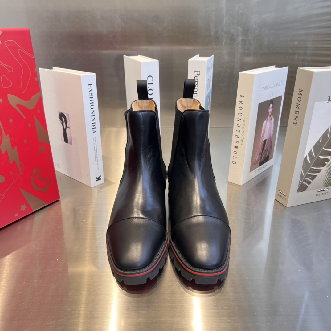 Christian Louboutin Leather Ankle Boots - PerfectKickZ
