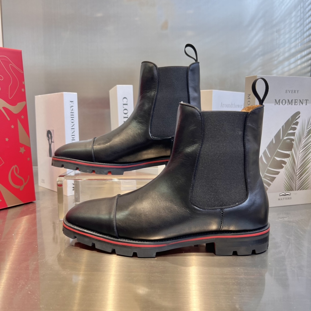 Christian Louboutin Leather Ankle Boots - PerfectKickZ