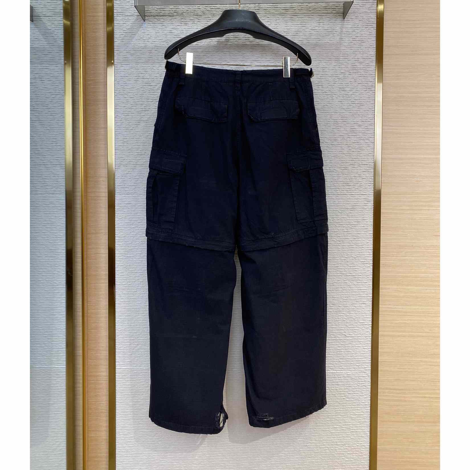 Balenciaga Large Cargo Pants In Black - PerfectKickZ