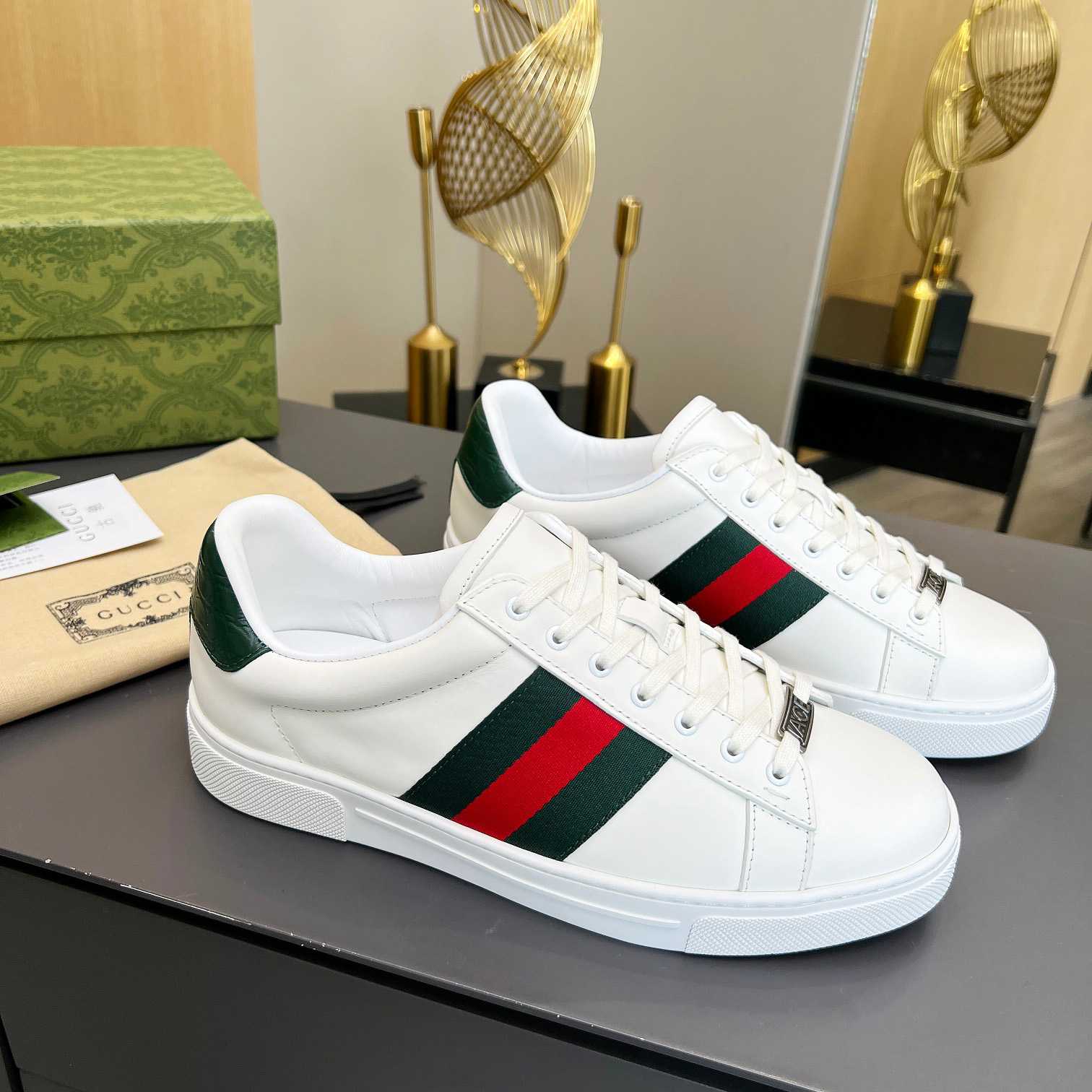 Gucci Ace Sneaker With Web - PerfectKickZ