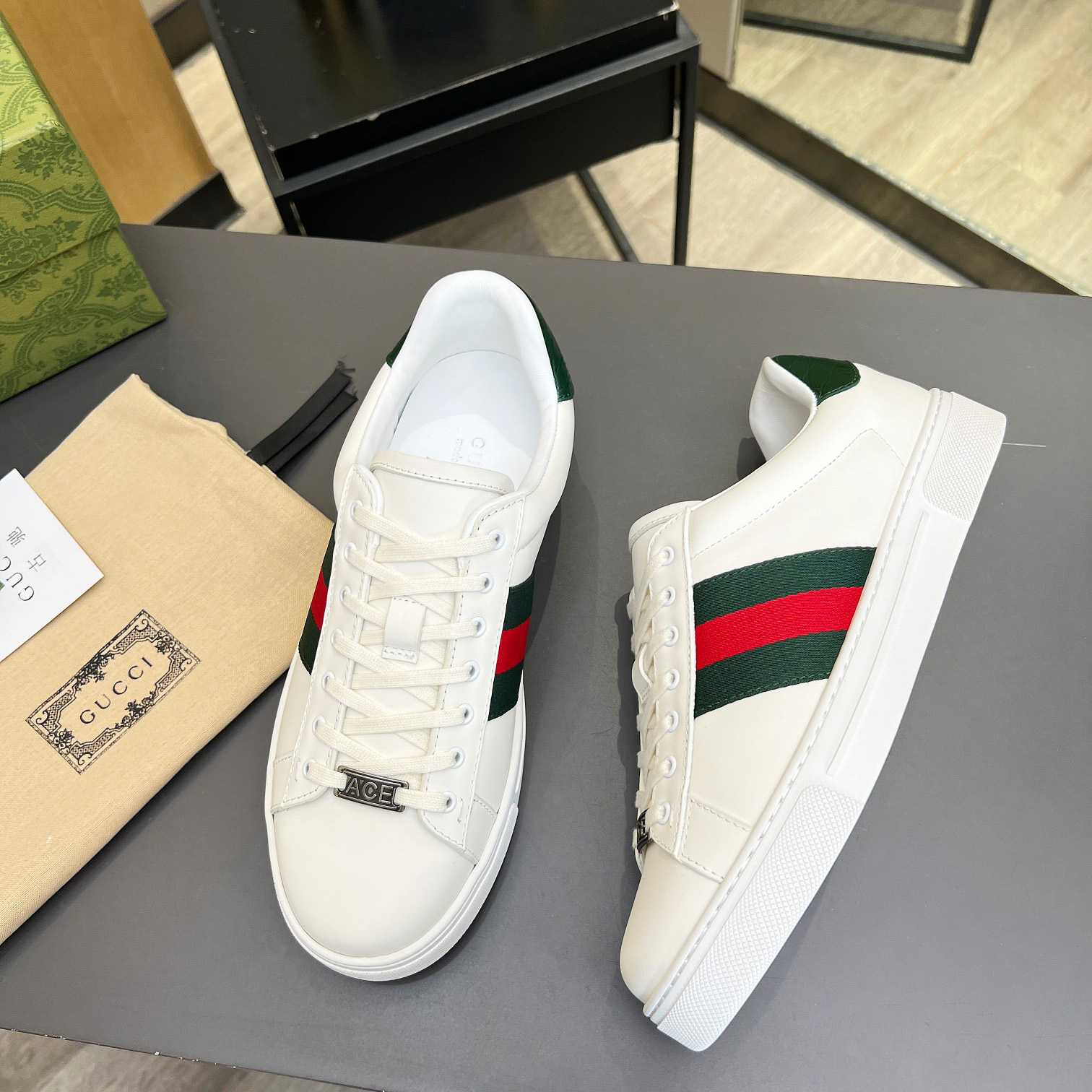Gucci Ace Sneaker With Web - PerfectKickZ