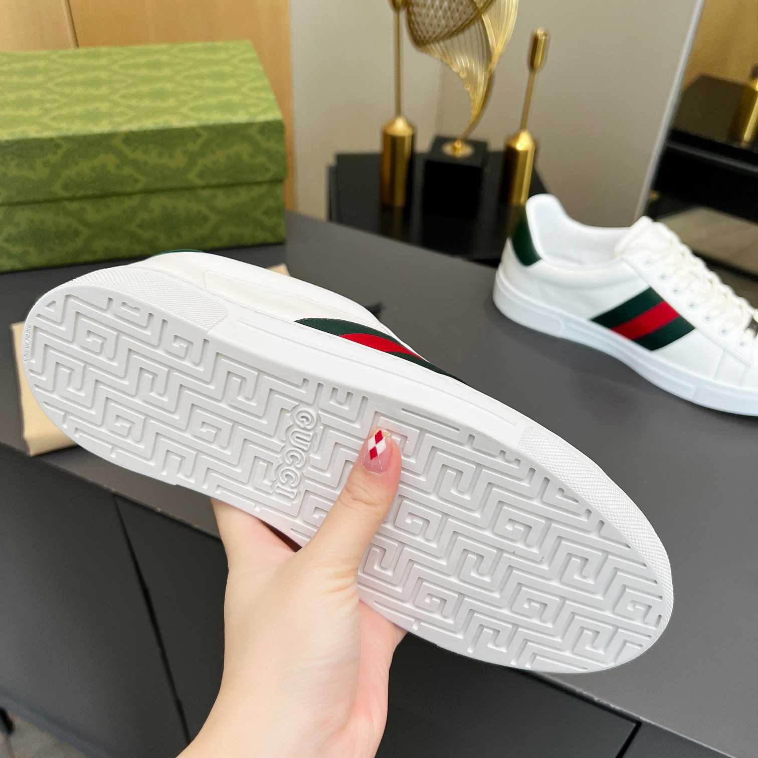 Gucci Ace Sneaker With Web - PerfectKickZ