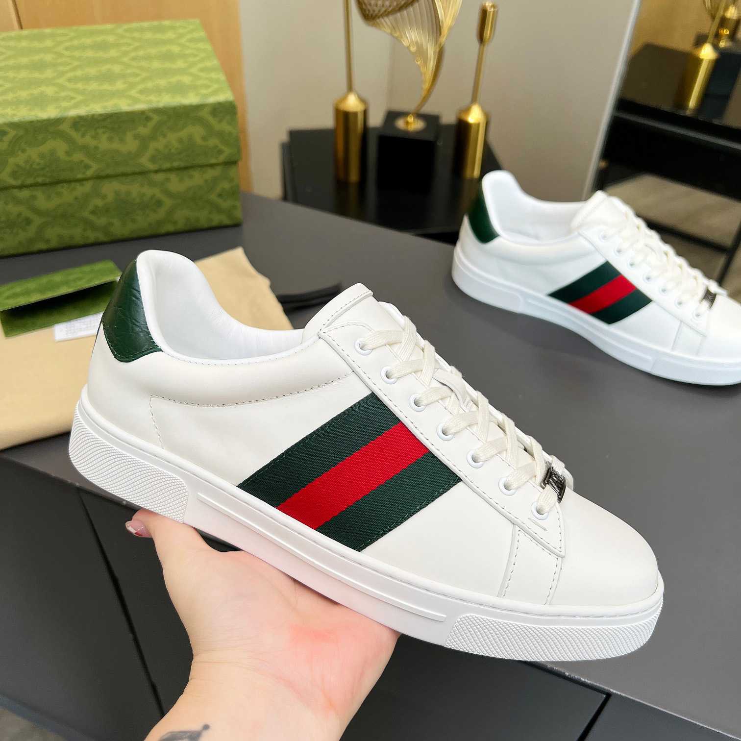 Gucci Ace Sneaker With Web - PerfectKickZ