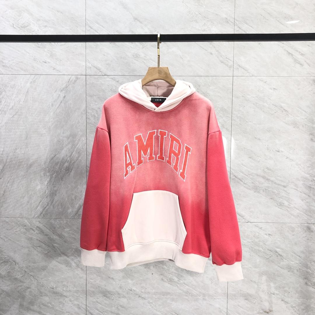 Amiri  Red 'Amiri' Vintage Oversized Hoodie - PerfectKickZ