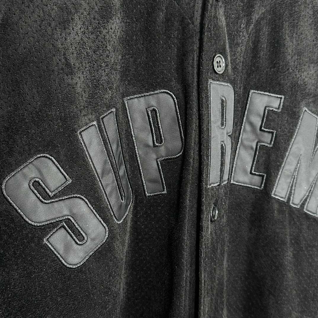 Supreme Ultrasuede Mesh Baseball Jersey - PerfectKickZ