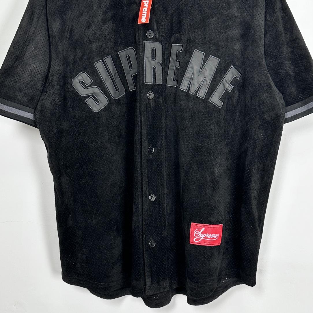 Supreme Ultrasuede Mesh Baseball Jersey - PerfectKickZ