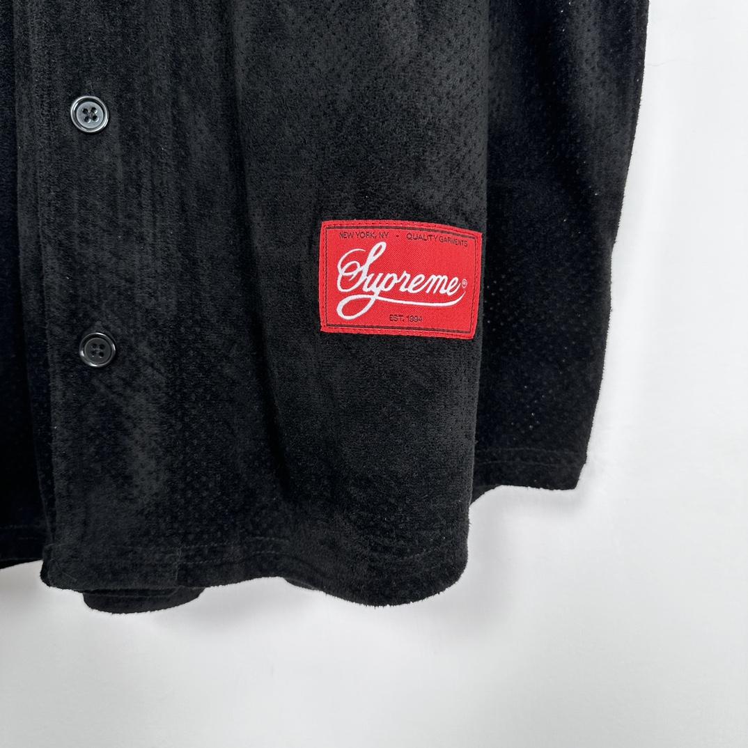 Supreme Ultrasuede Mesh Baseball Jersey - PerfectKickZ