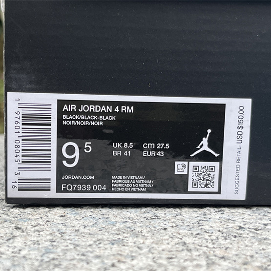 Air Jordan 4 RM “Black Cat” Sneakers     FQ7939-004 - PerfectKickZ