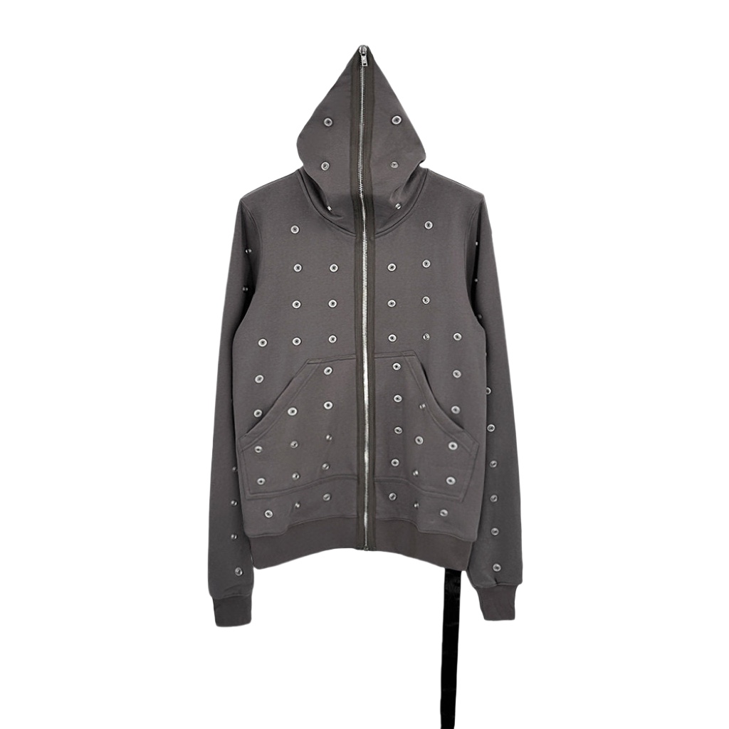 Rick Owens DRKSHDW Stud-detailing Zipped Hoodie - PerfectKickZ