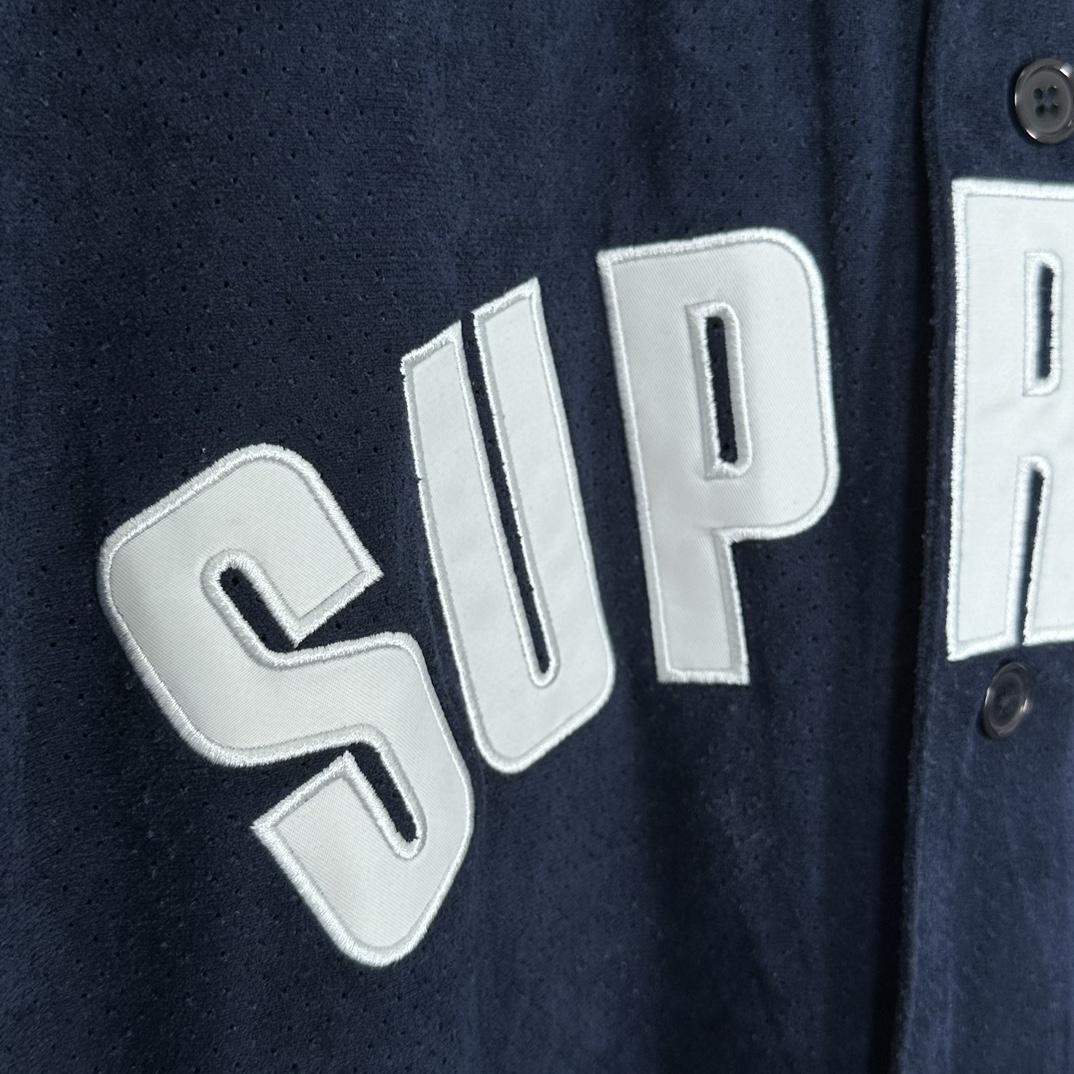 Supreme Ultrasuede Mesh Baseball Jersey - PerfectKickZ