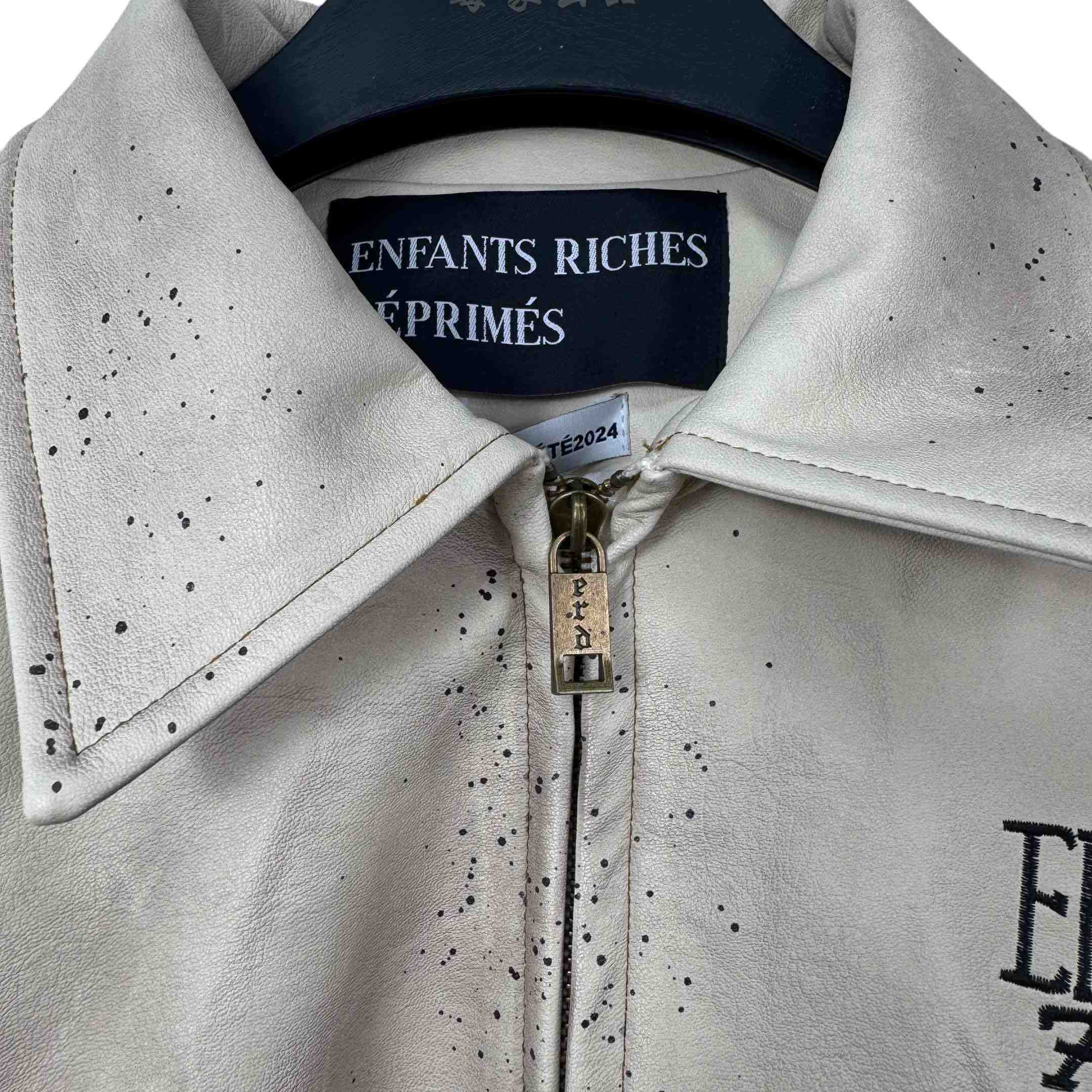 Enfants Riches Deprimes Embroidered-motif Leather Jacket - PerfectKickZ
