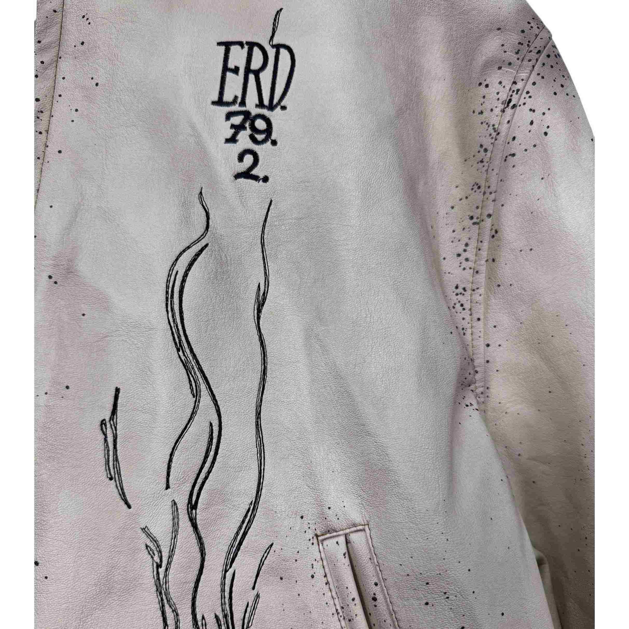 Enfants Riches Deprimes Embroidered-motif Leather Jacket - PerfectKickZ